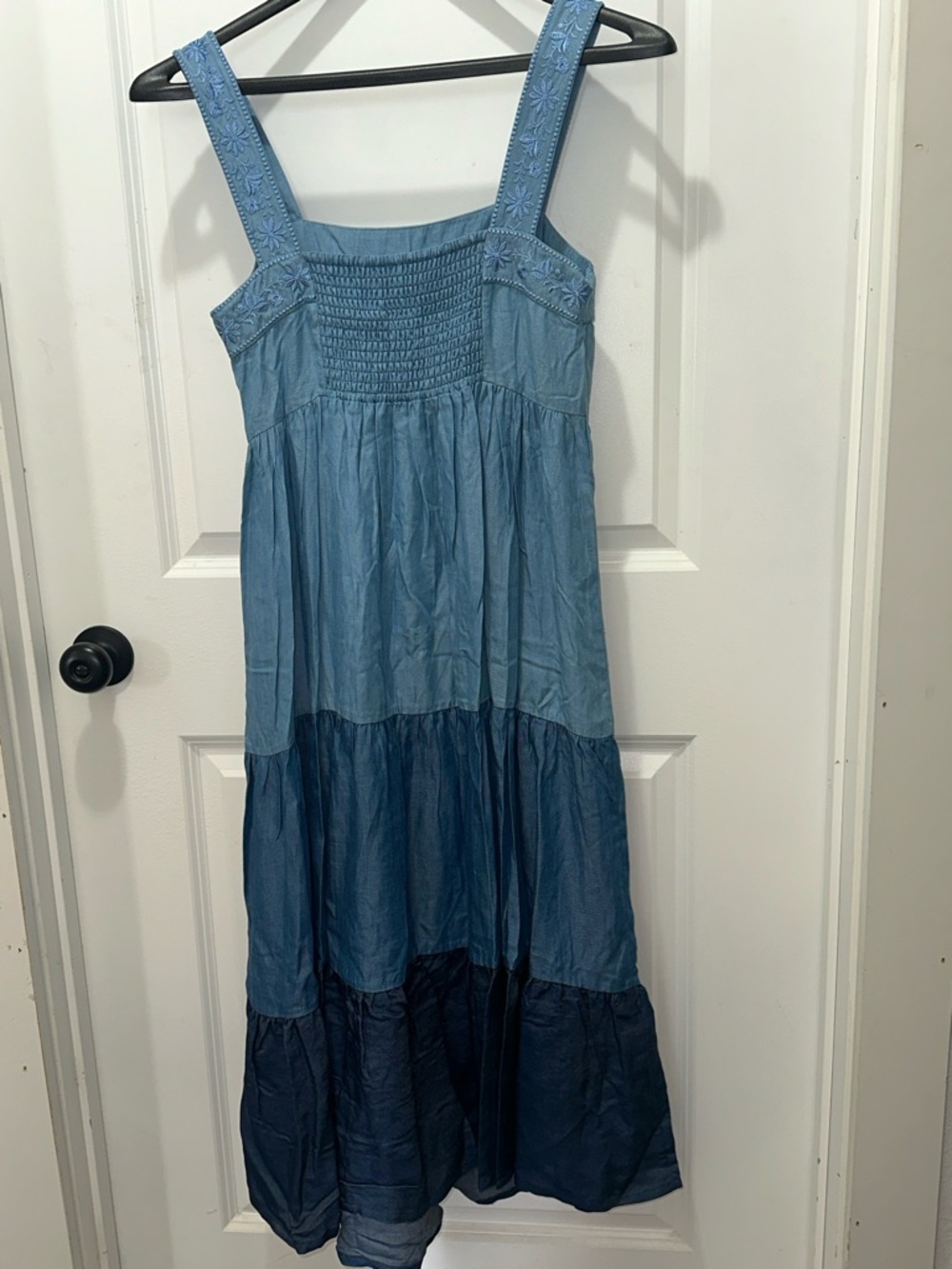 Kate Spade Chambray Tiered Sleeveless Midi Dress Size Small NWT - Picture 4 of 10